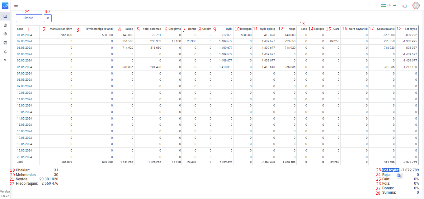 report summary
