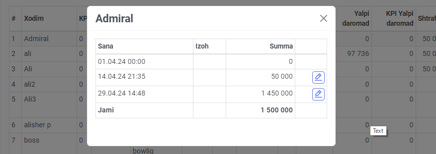 Salary info