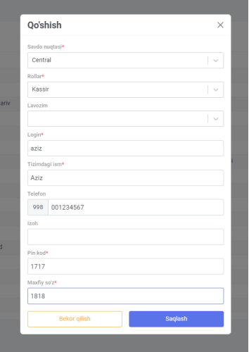 user add